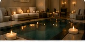 Luxury candlelit spa pool